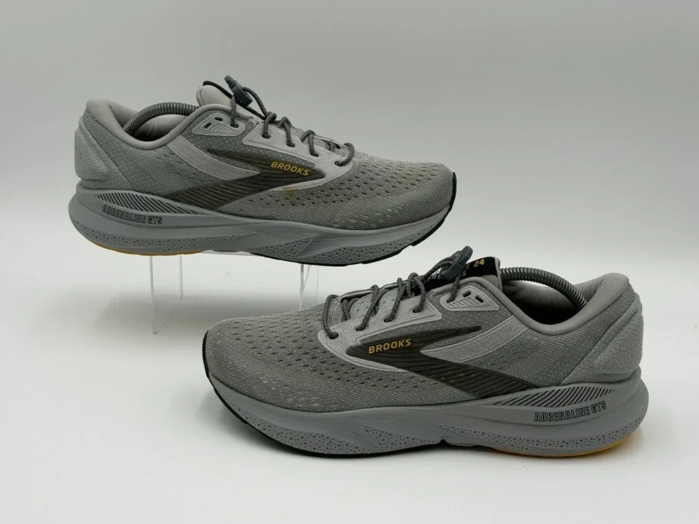 Brooks Adrenaline GTS 24 Men's Size 10 2E  Alloy/White/Gold Fusion Low Top